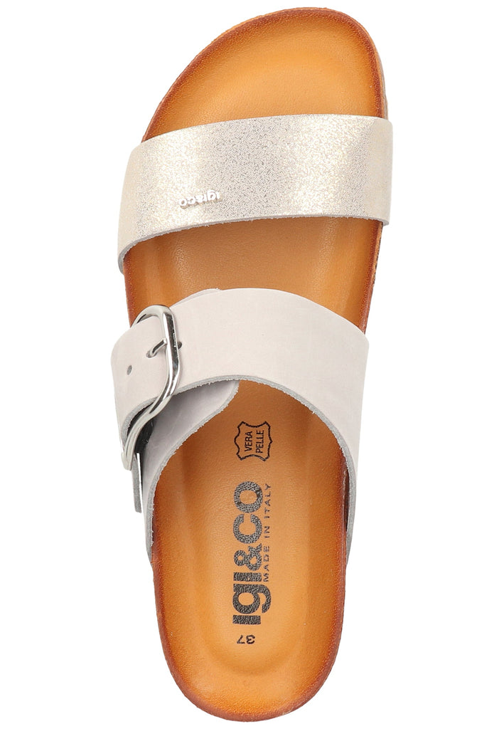 IGI&CO Pantoletten Nubukleder Grau