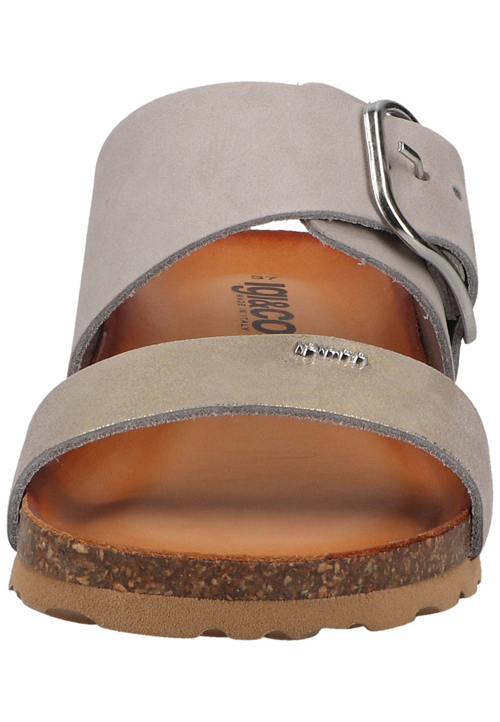 IGI&CO Pantoletten Nubukleder Hellgrau