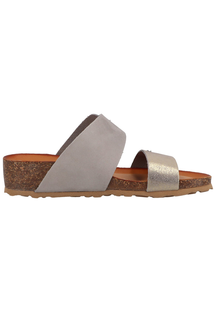 IGI&CO Pantoletten Nubukleder Hellgrau