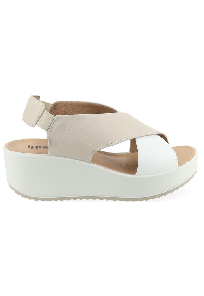 IGI&CO Sandalen Leder Beige/Weiß