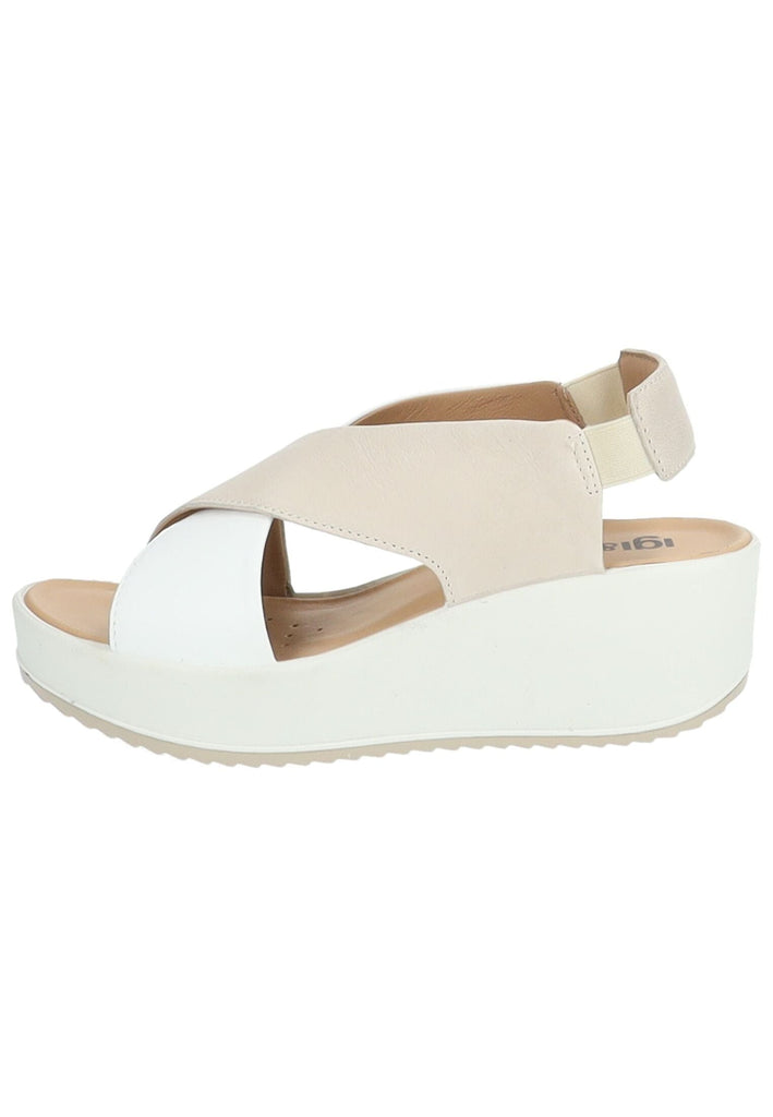 IGI&CO Sandalen Leder Beige/Weiß