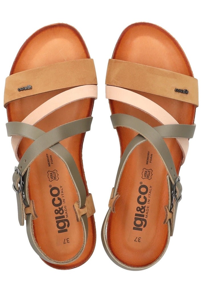 IGI&CO Sandalen Leder Grün/Braun