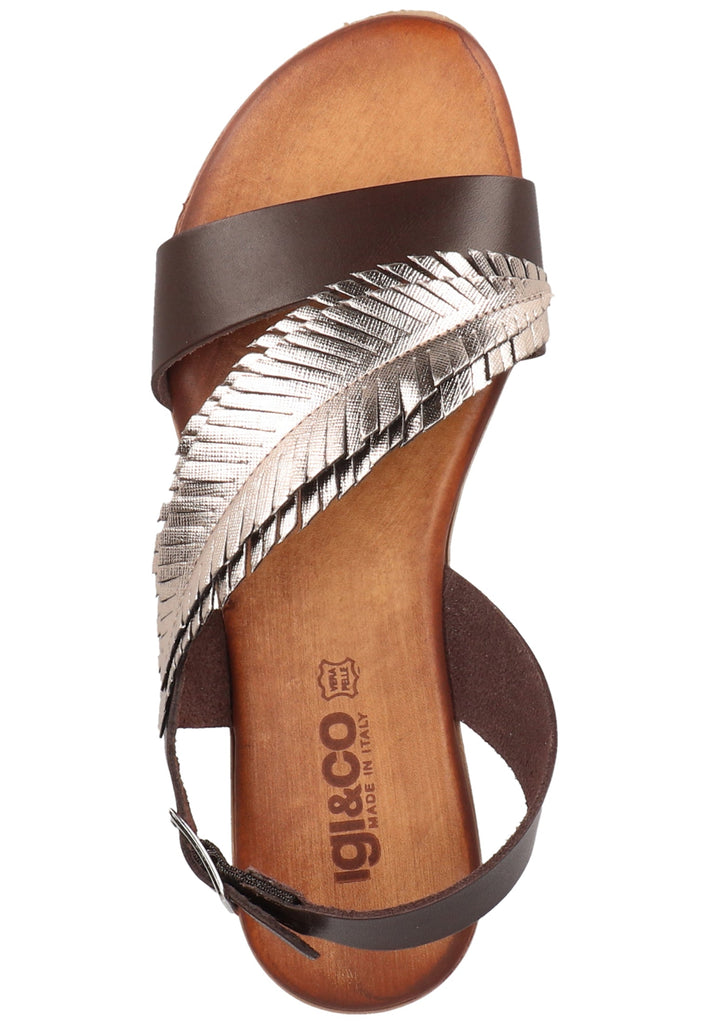 IGI&CO Sandalen Leder Schwarz/Silber