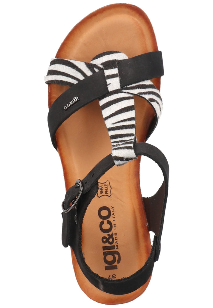 IGI&CO Sandalen Leder Schwarz/Weiß