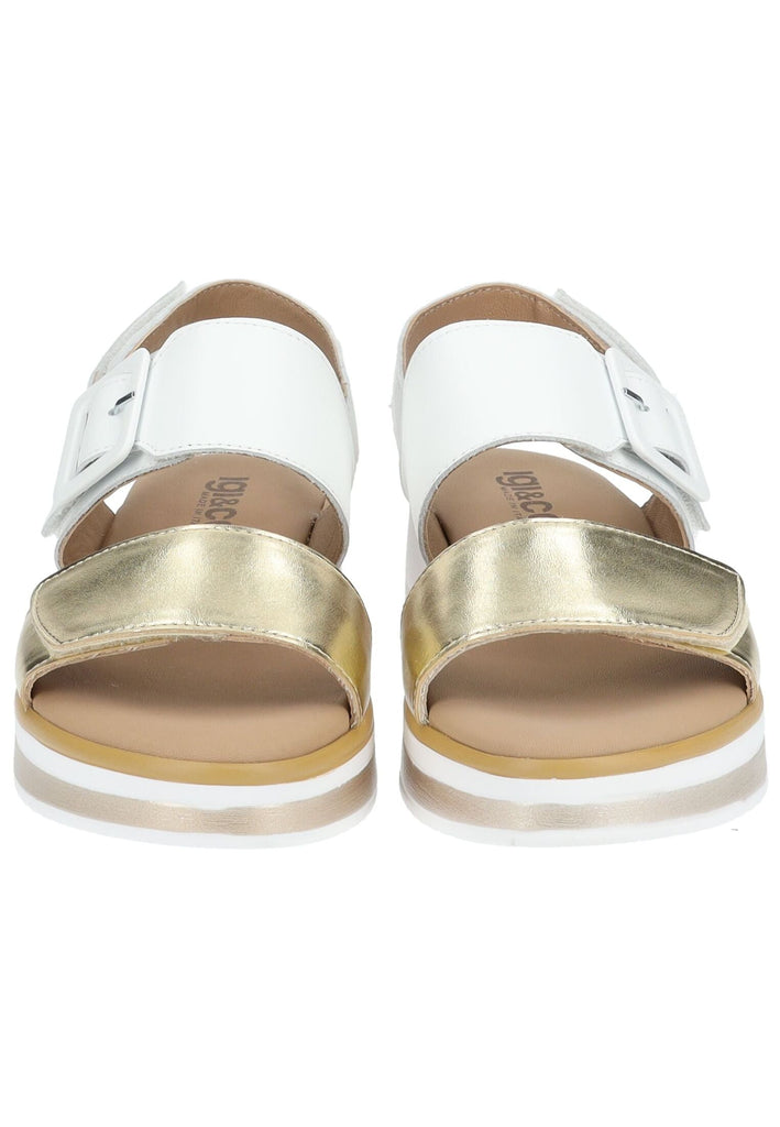 IGI&CO Sandalen Leder/Synthetik Weiß/Gold