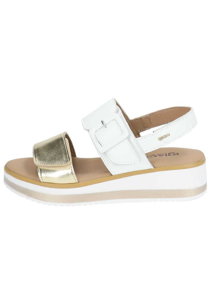 IGI&CO Sandalen Leder/Synthetik Weiß/Gold