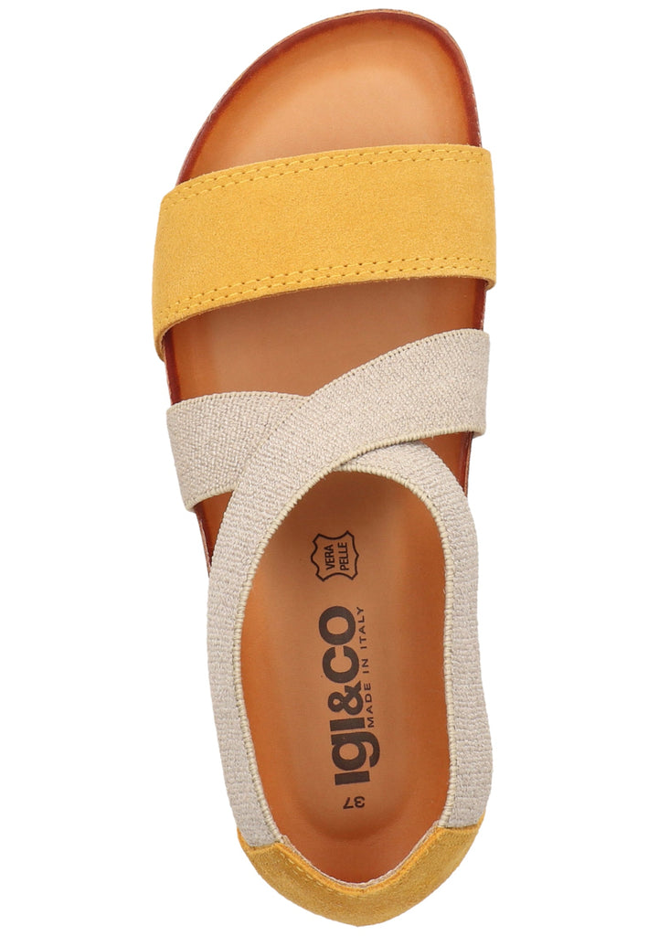 IGI&CO Sandalen Leder/Textil Gelb/Silber