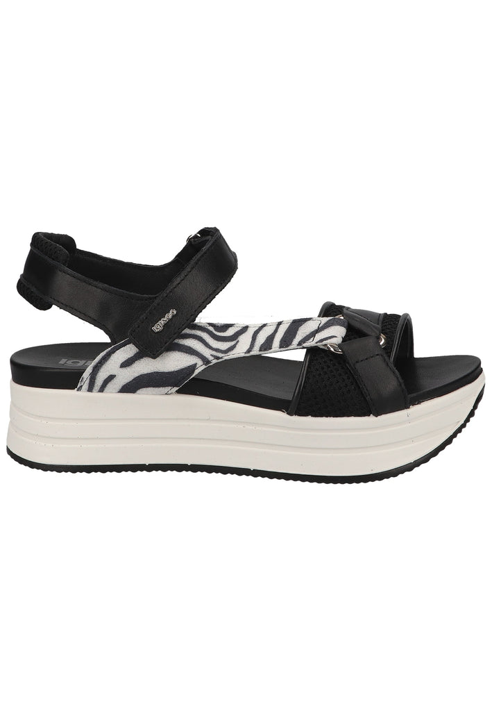 IGI&CO Sandalen Leder/Textil Schwarz