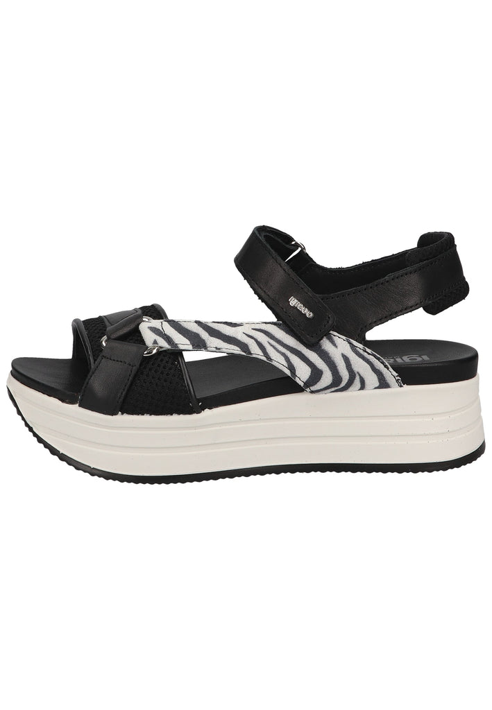 IGI&CO Sandalen Leder/Textil Schwarz