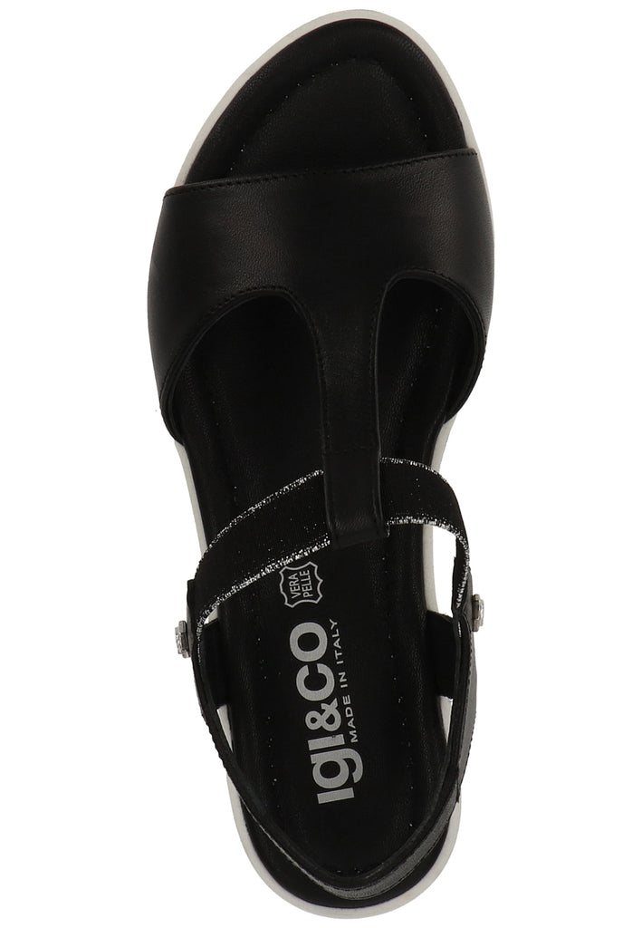 IGI&CO Sandalen Leder/Textil Schwarz