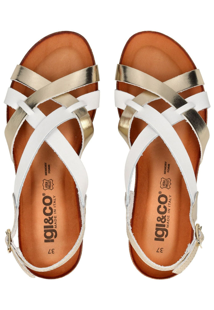 IGI&CO Sandalen Leder Weiß/Gold
