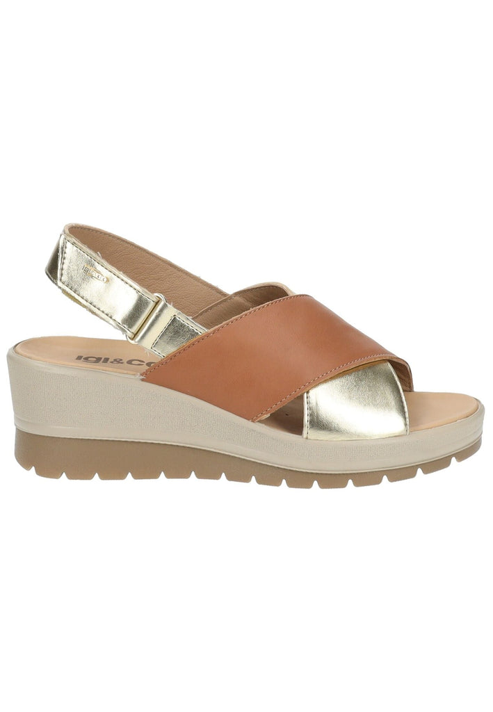 IGI&CO Sandalen Nappaleder Braun/Gold