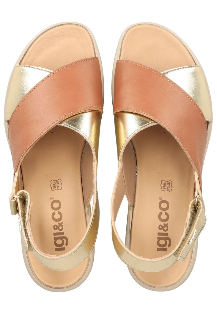 IGI&CO Sandalen Nappaleder Braun/Gold
