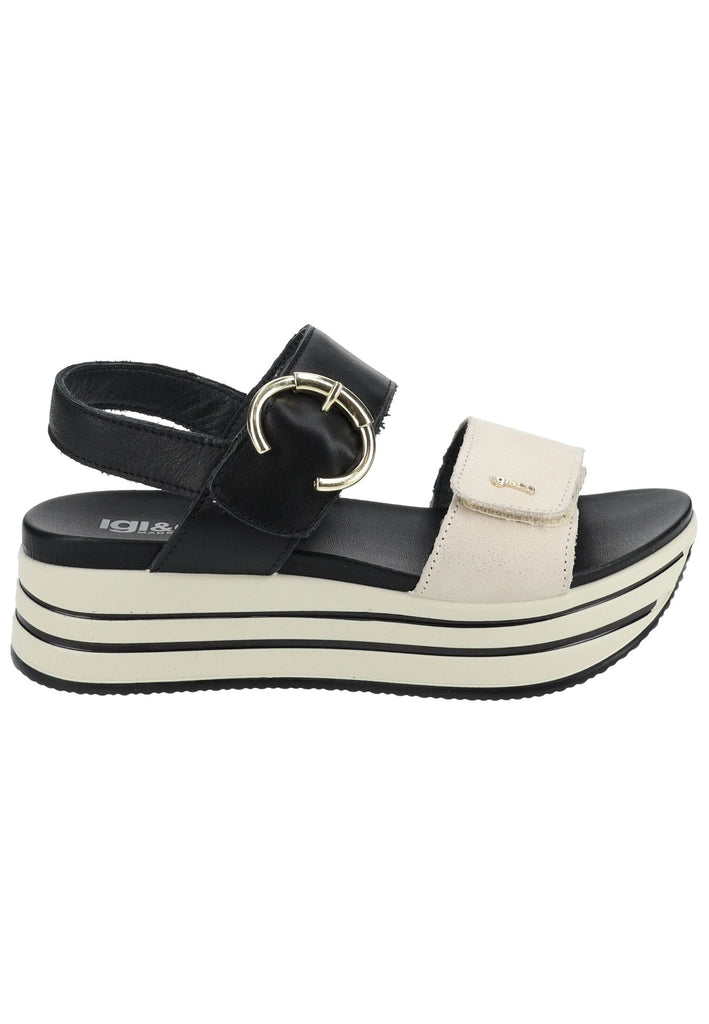 IGI&CO Sandalen Nappaleder Schwarz/Beige