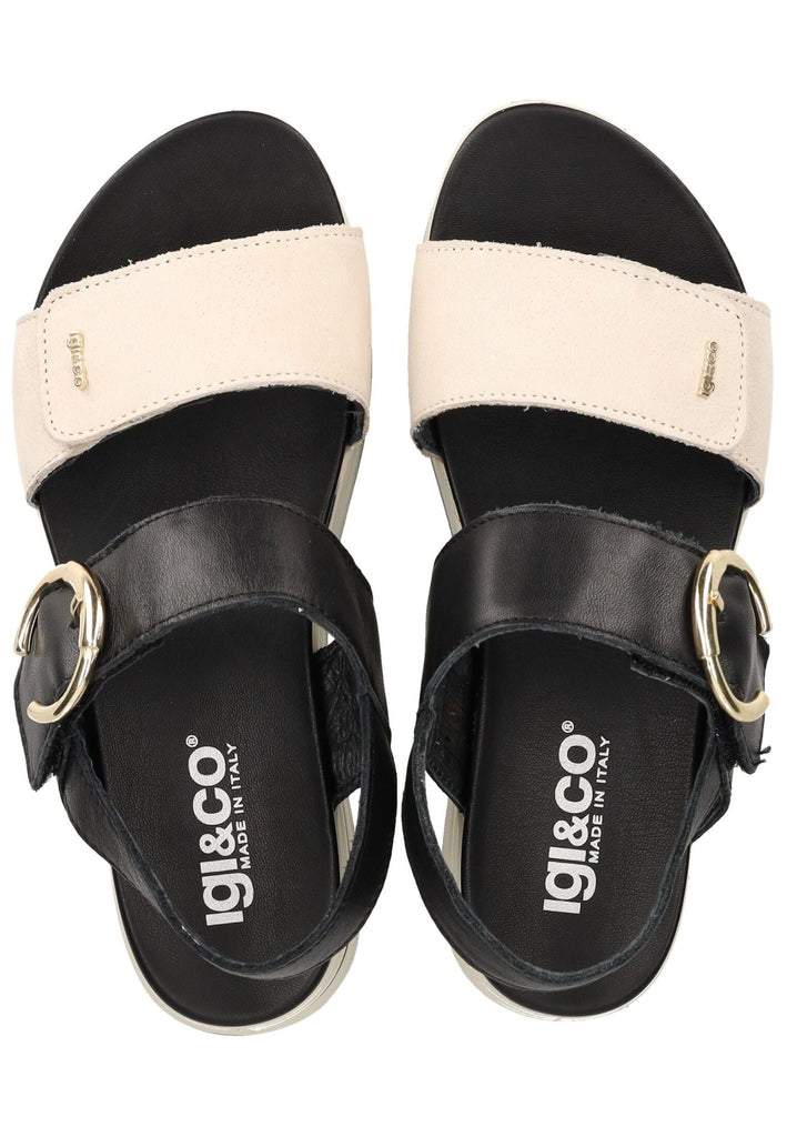 IGI&CO Sandalen Nappaleder Schwarz/Beige