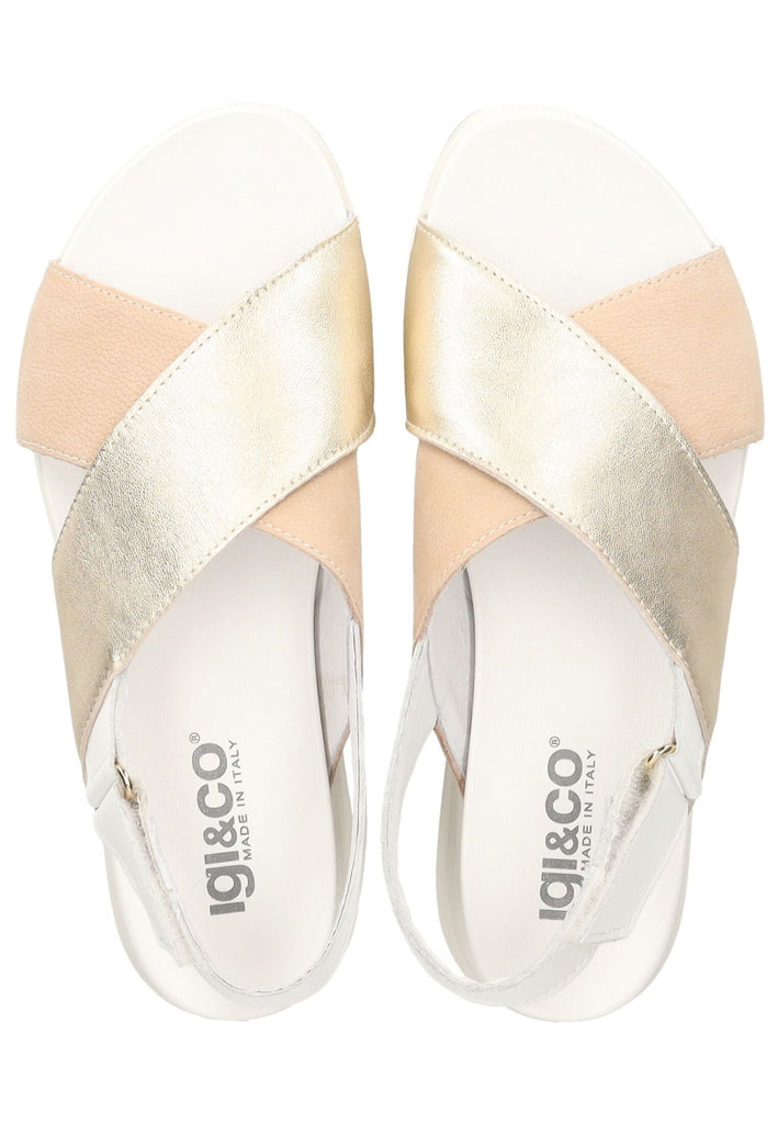 IGI&CO Sandalen Nubukleder Beige/Gold