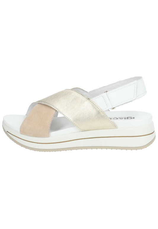 IGI&CO Sandalen Nubukleder Beige/Gold