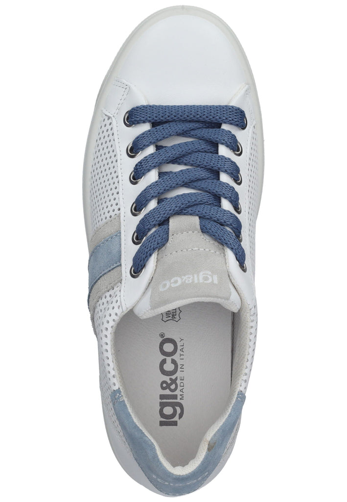 IGI&CO Sneaker Nappaleder Blau/Weiß