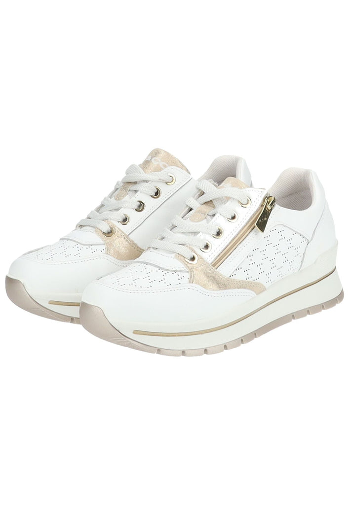 IGI&CO Sneaker Nappaleder Weiß/Gold