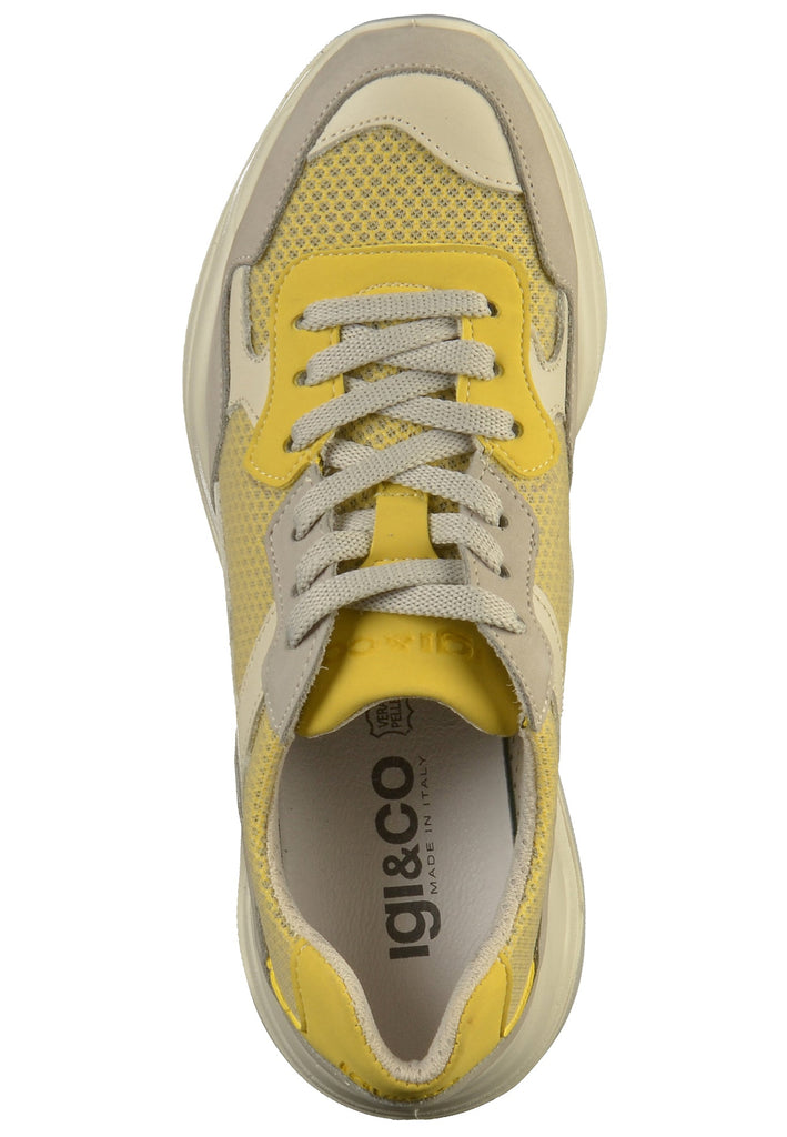 IGI&CO Sneaker Nubukleder Grau/Gelb