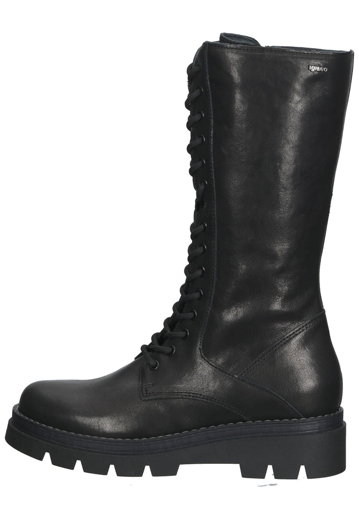 IGI&CO Stiefel Lederimitat Schwarz