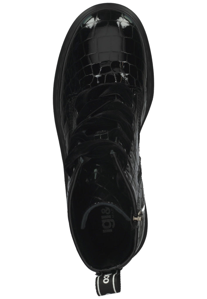 IGI&CO Stiefelette Lederimitat Schwarz Lack