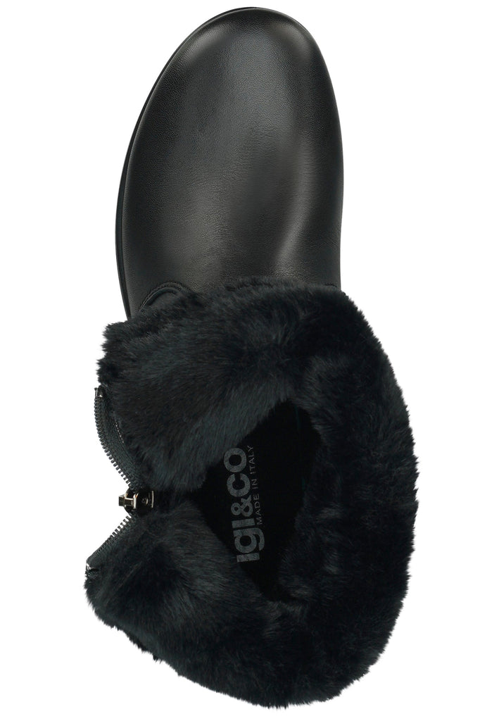 IGI&CO Stiefelette Nappaleder Schwarz Warmfutter