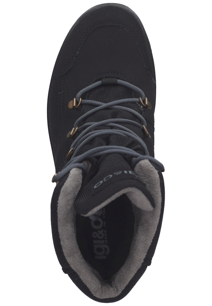 Stiefeletten IGI&CO Stiefelette Leder/Textil Schwarz Warmfutter