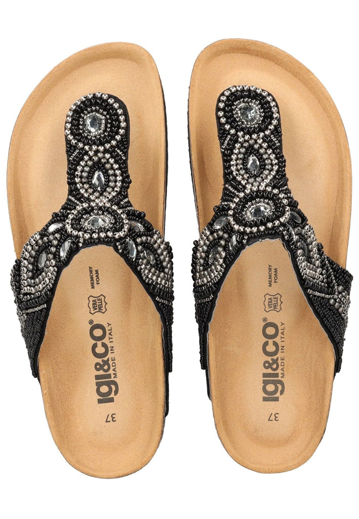 IGI&CO Zehensteg Leder/Synthetik Schwarz