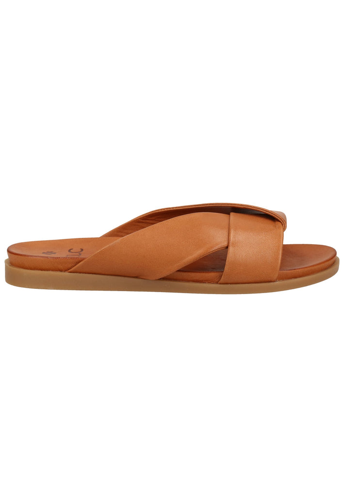 ILC Pantoletten Leder Cognac