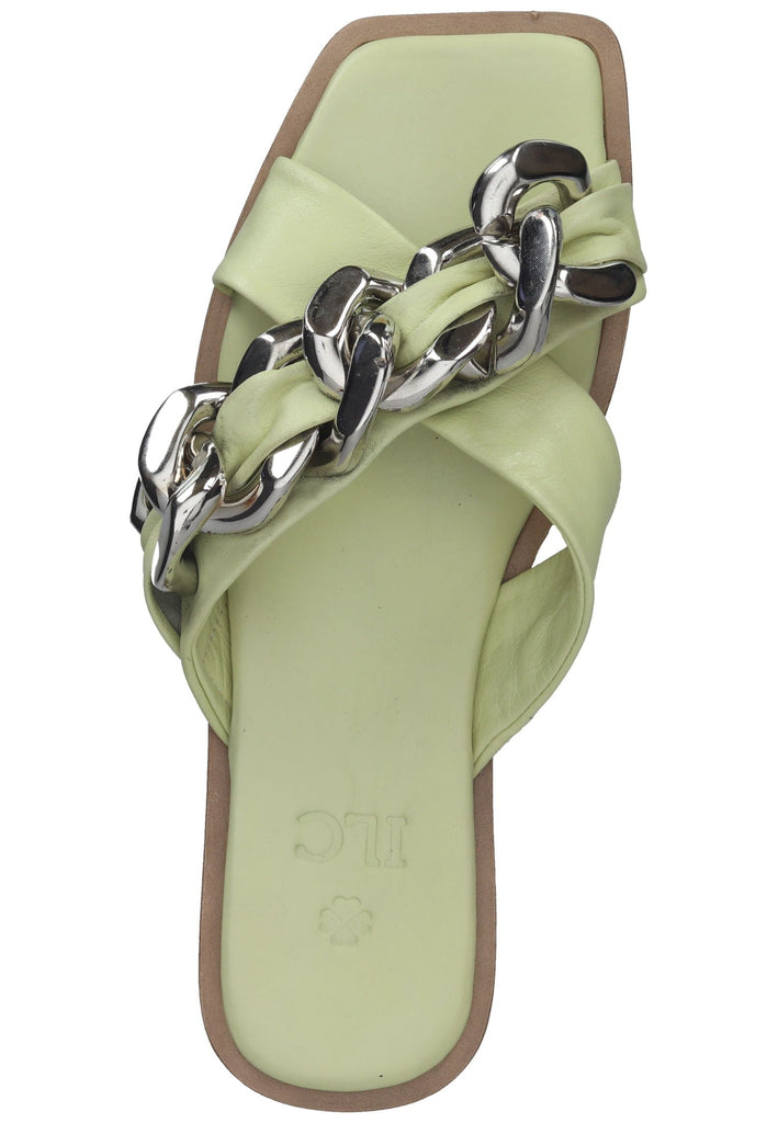 ILC Pantoletten Leder Hellgrün