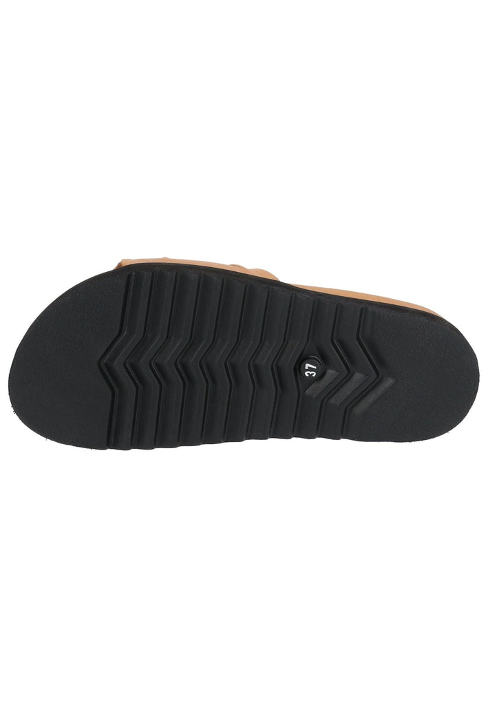 ILC Pantoletten Leder Mittelbraun