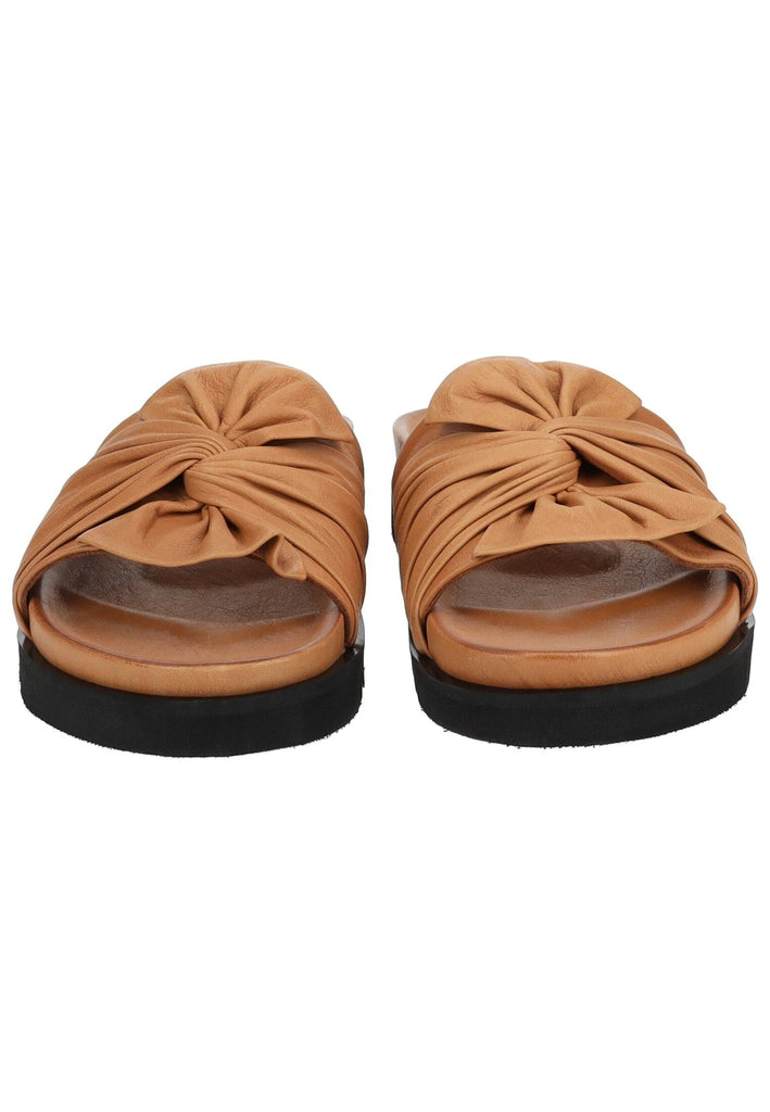 ILC Pantoletten Leder Mittelbraun