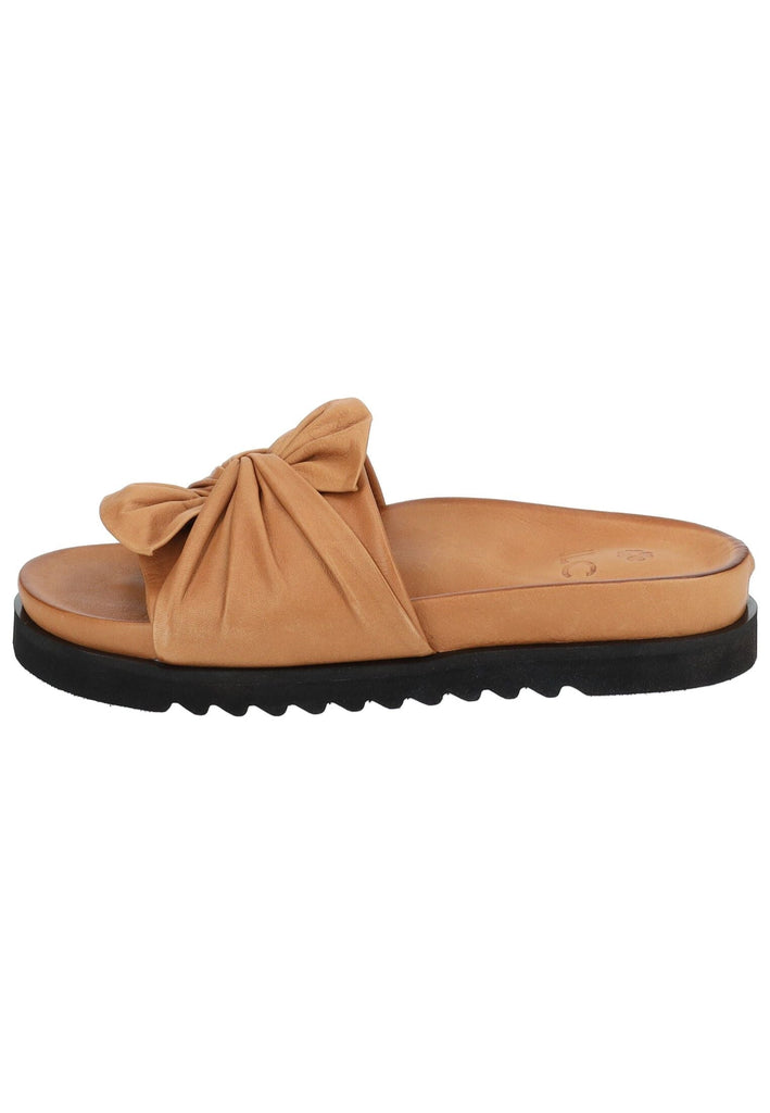 ILC Pantoletten Leder Mittelbraun