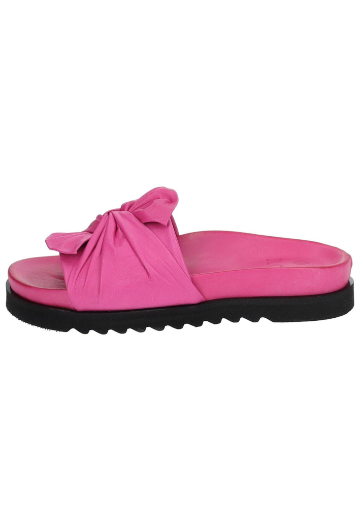 ILC Pantoletten Leder Neon Pink