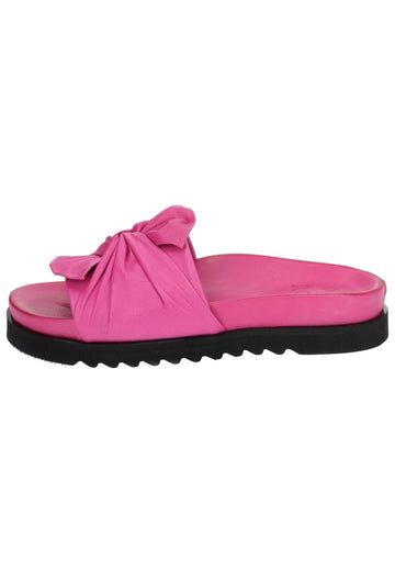 ILC Pantoletten Leder Neon Pink