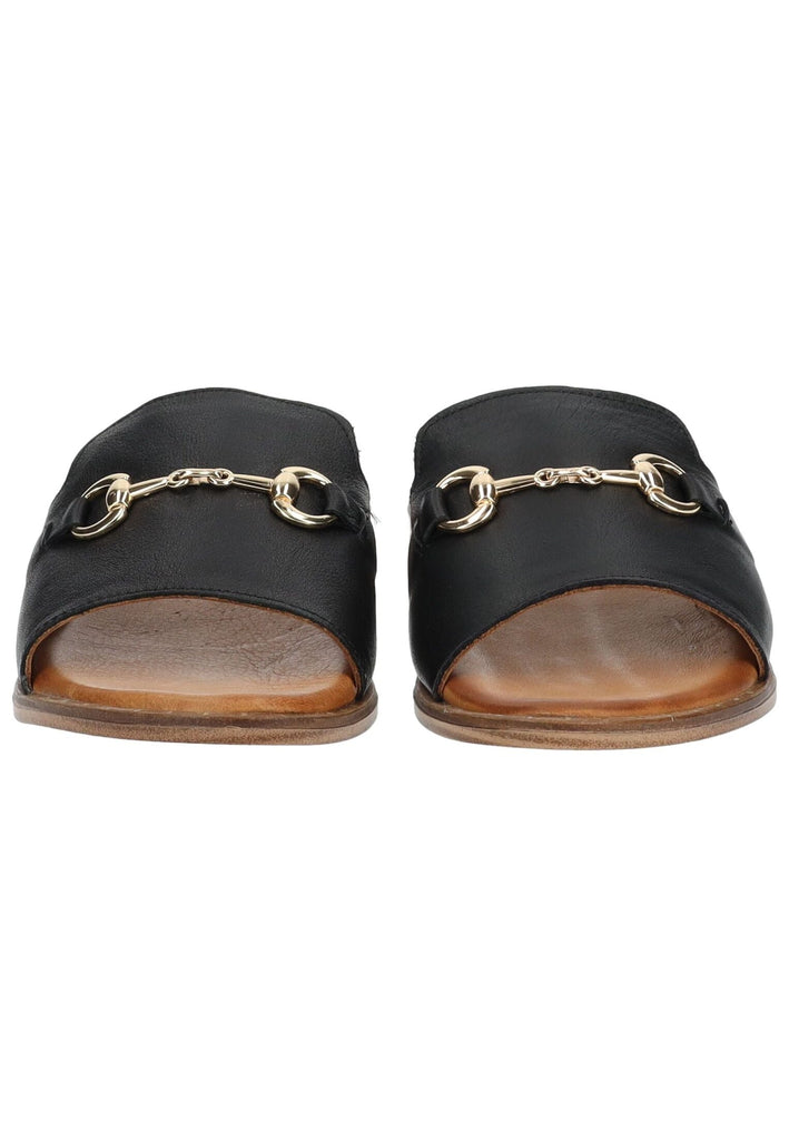 ILC Pantoletten Leder Schwarz