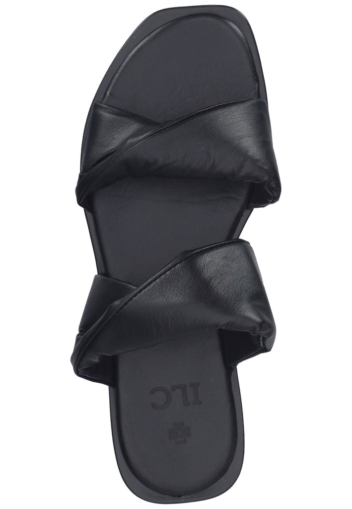 ILC Pantoletten Leder Schwarz