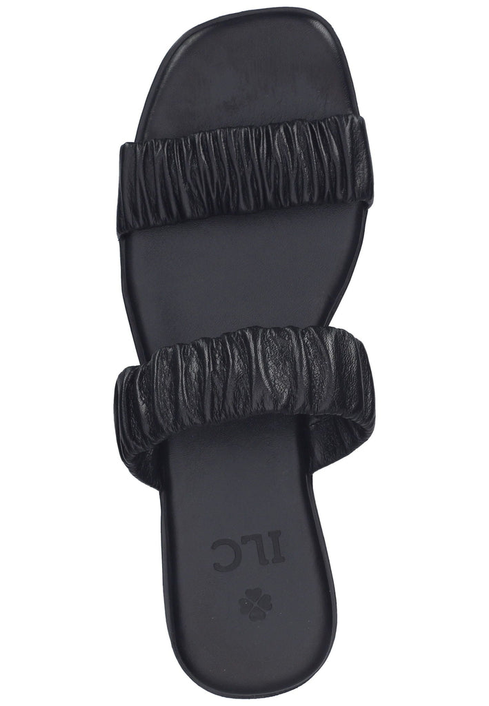 ILC Pantoletten Leder Schwarz