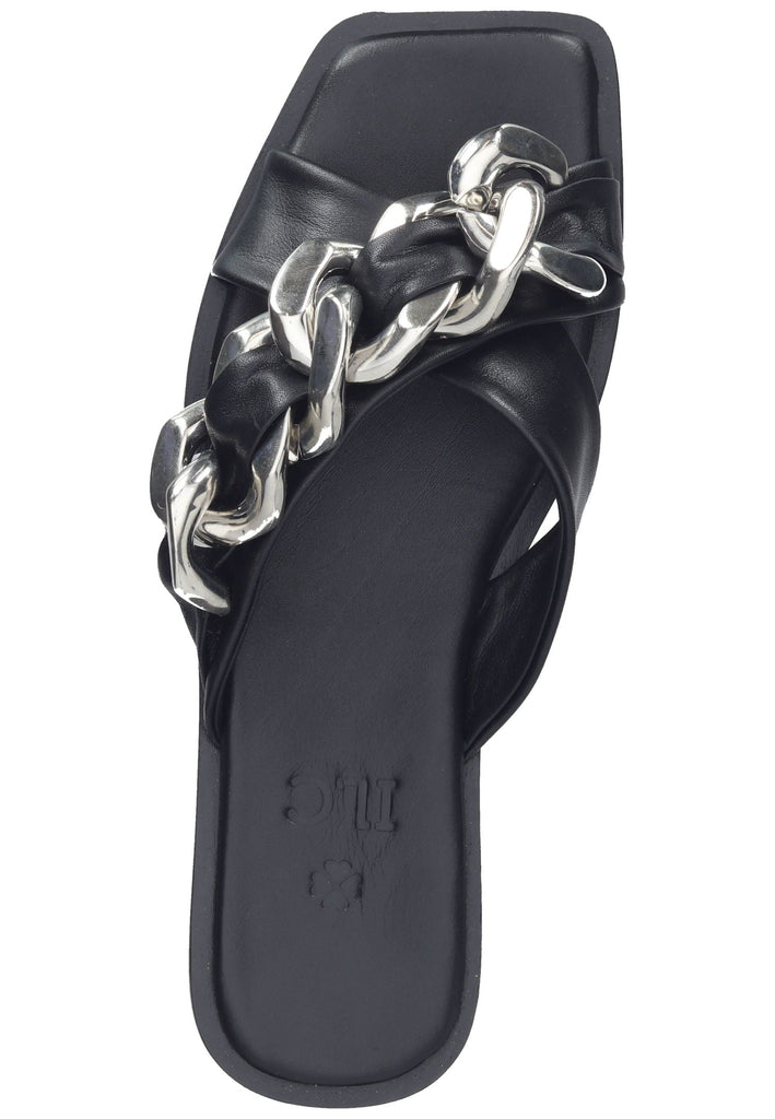 ILC Pantoletten Leder Schwarz