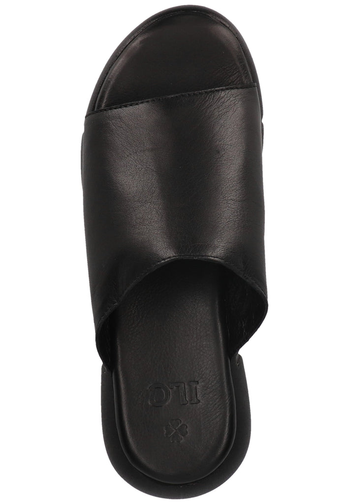 ILC Pantoletten Leder Schwarz