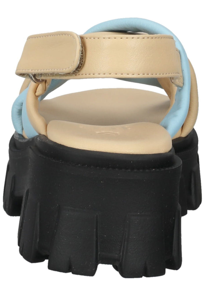 ILC Sandalen Leder Beige/Blau