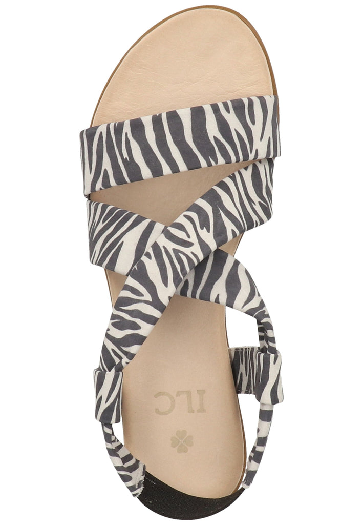 ILC Sandalen Leder Zebra