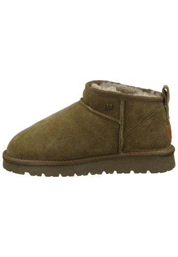 ILC Stiefelette Leder Khaki Warmfutter