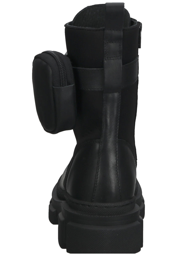 ILC Stiefelette Leder/Textil Schwarz