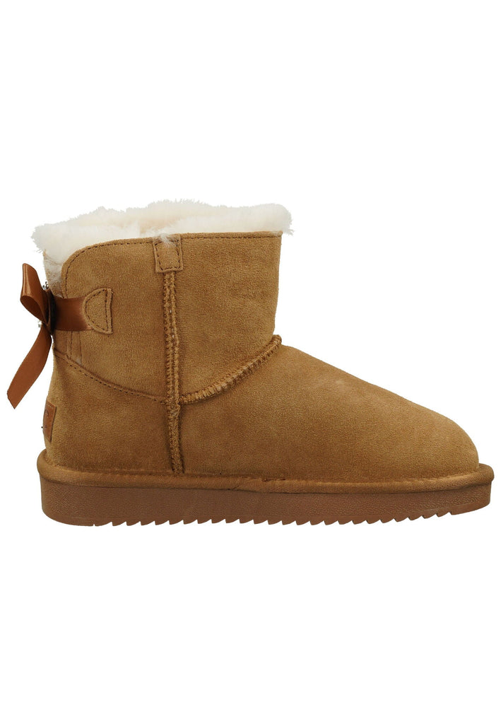 ILC Stiefelette Veloursleder Cognac Warmfutter