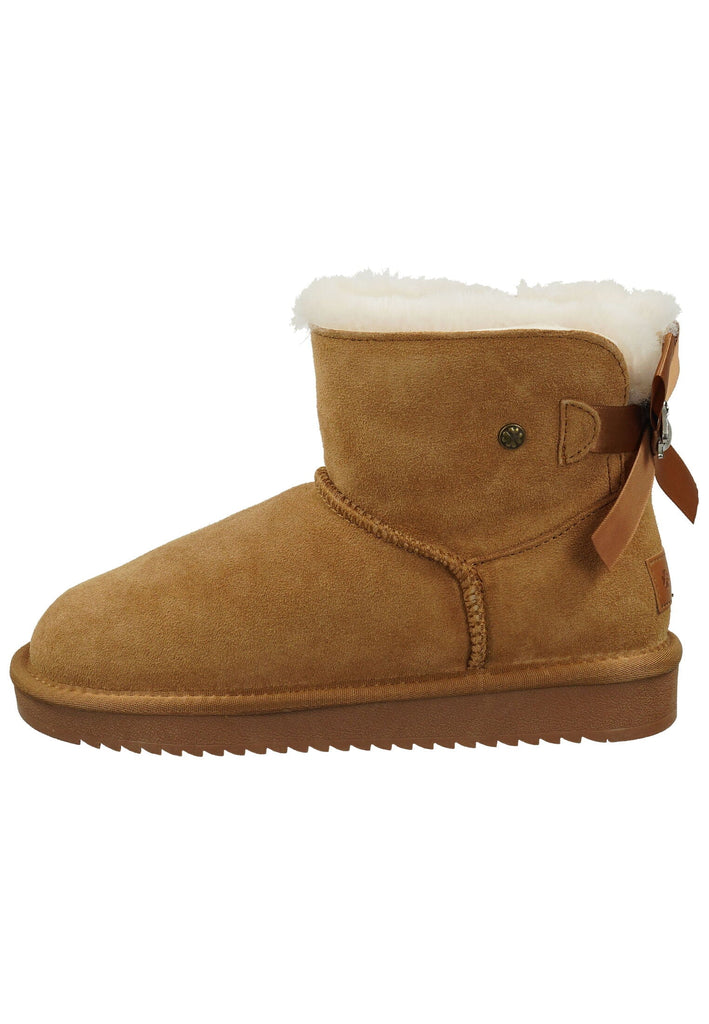 ILC Stiefelette Veloursleder Cognac Warmfutter