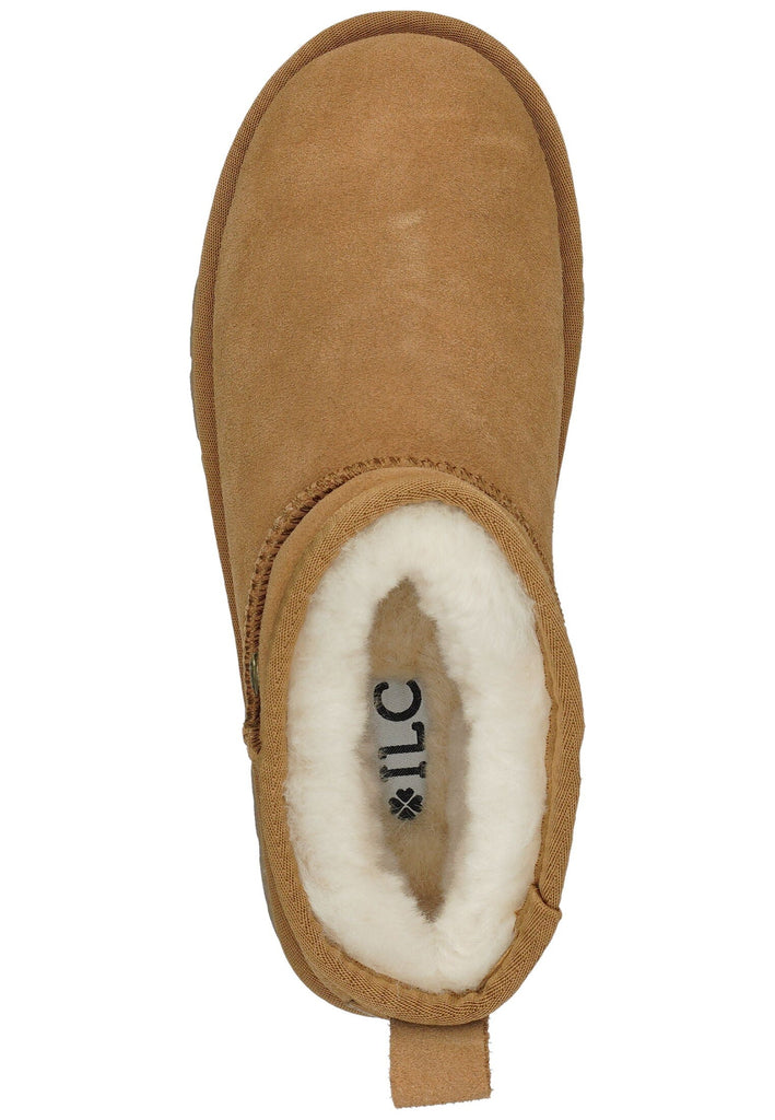 ILC Stiefelette Veloursleder Cognac Warmfutter