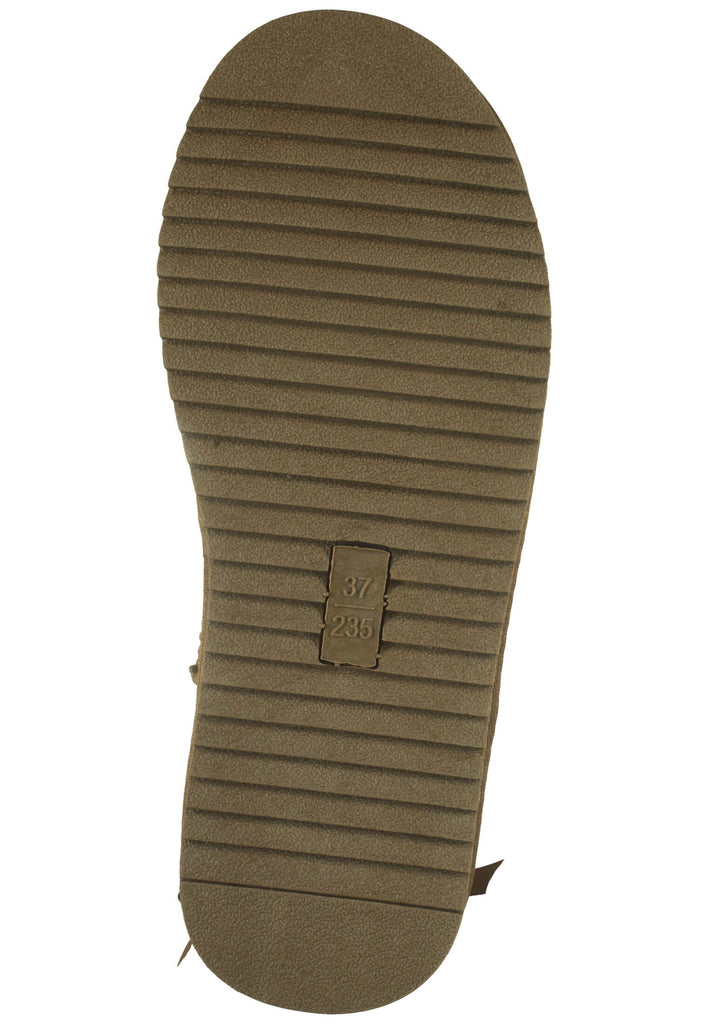 ILC Stiefelette Veloursleder Khaki Warmfutter