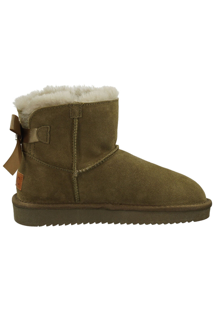 ILC Stiefelette Veloursleder Khaki Warmfutter